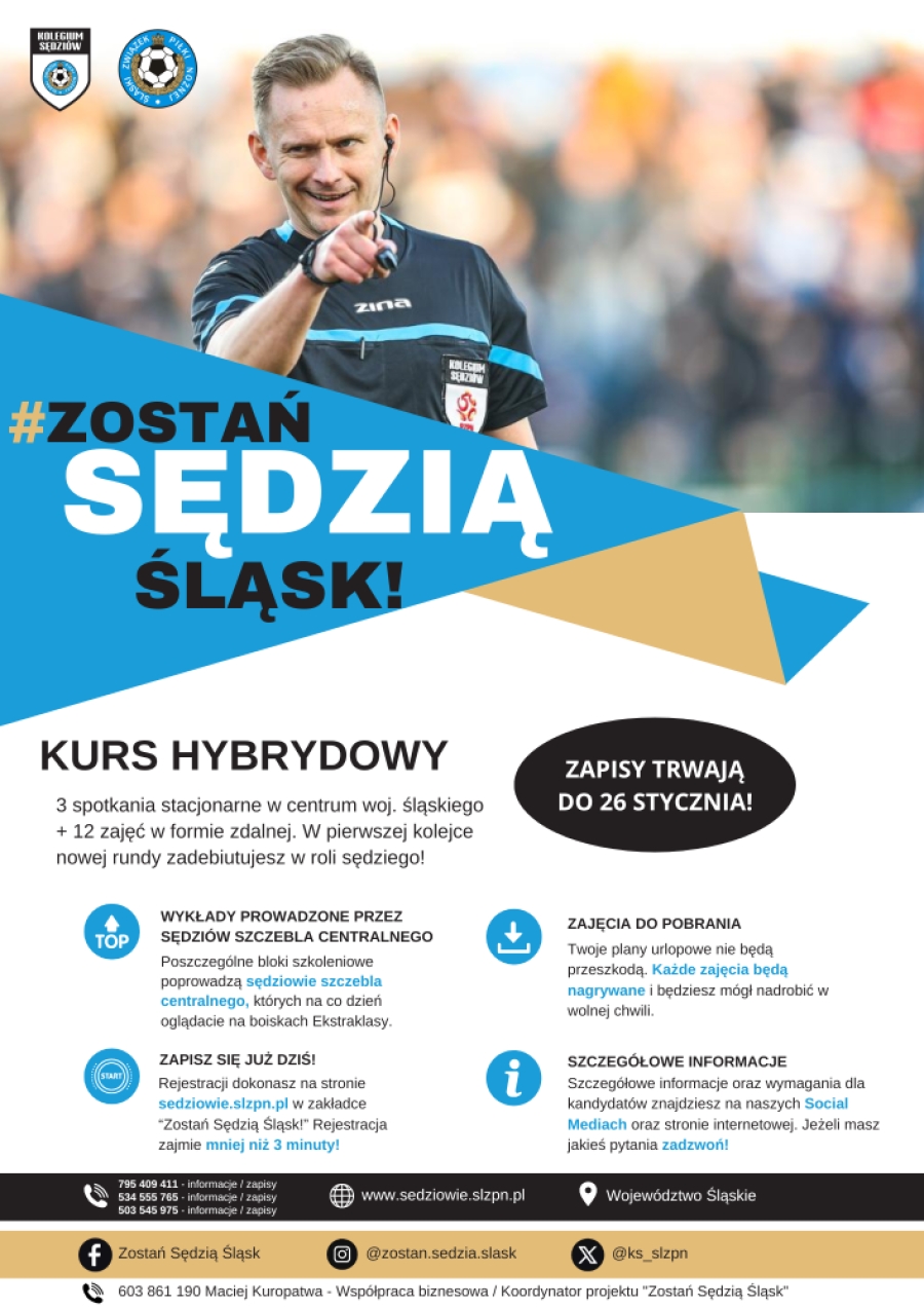 Zostań Sędzią - startują zapisy na kurs sędziowski!