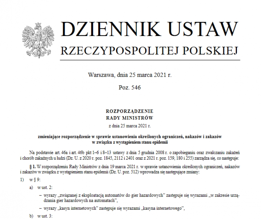 Nowe rozporządzenie