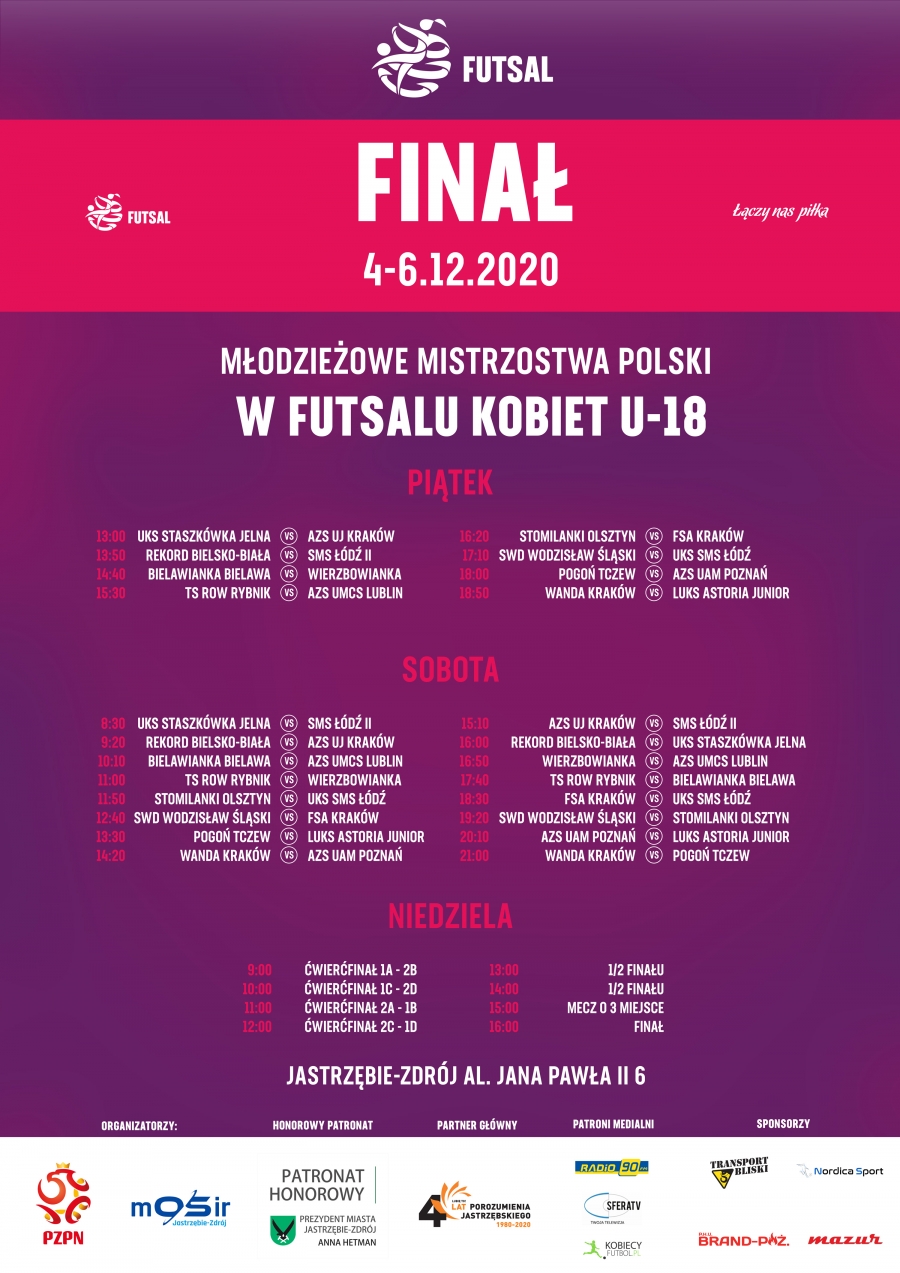 Turniej Finałowy Młodzieżowych Mistrzostw Polski w Futsalu U18 Kobiet w Jastrzębiu-Zdroju