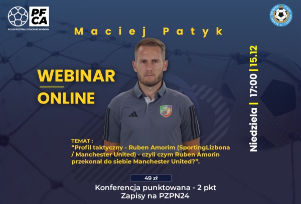 Zapraszamy na punktowany webinar z Maciejem Patykiem. Ostatni w 2024 roku!